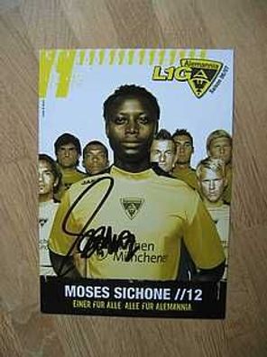 Alemannia Aachen Saison 06/07 Moses Sichone Autogramm