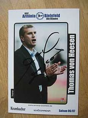 Arminia Bielefeld Saison 06/07 Thomas von Heesen - handsigniertes Autogramm!!!