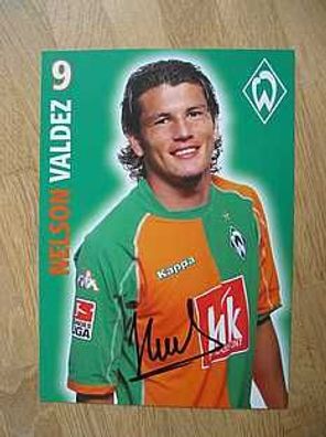 SV Werder Bremen Saison 05/06 Nelson Valdez Autogramm