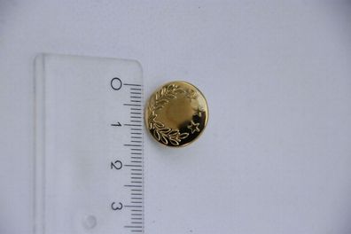 100 gute Nähfrei Jeansknöpfe Eichenlaub Sterne Gold 17 mm Ersatzknopf (0,02€/1Stk)