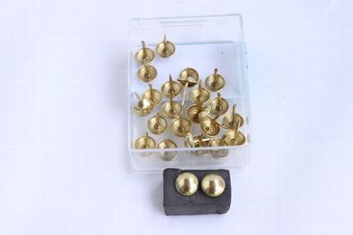 25 Qualitäts Ziernägel Polsternägel Nagel - Made in Germany- 11mm gold