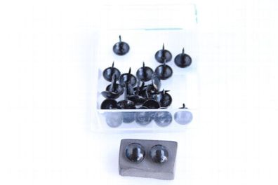 25 Qualitäts Ziernägel Polsternägel Nagel - Made in Germany- 11mm schwarz lackiert