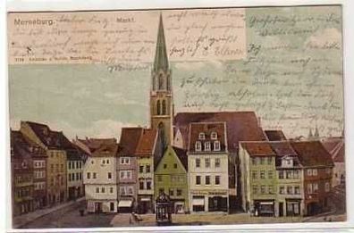 40410 Ak Merseburg Markt mit Geschäften 1905