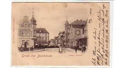 40005 Ak Gruß aus Buxtehude Lange Strasse 1900