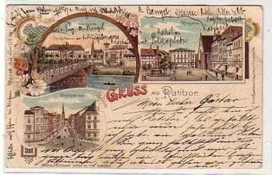 40202 Ak Lithographie Gruß aus Ratibor 1899