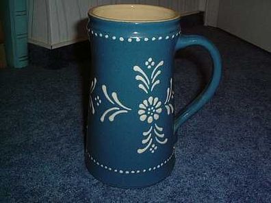 Krug aus Keramik-blau gemustert-3