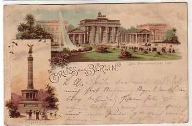 40304 Ak Lithographie Gruß aus Berlin 1896