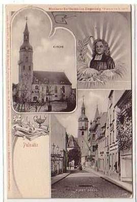 39719 Ak Pulsnitz Kirche und kurze Gasse um 1910