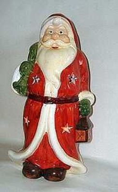 Weihnachten 33 cm hoher Weihnachtsmann Teelichthalter handbemalte Weihnachtsdeko