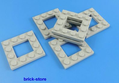 LEGO® 4x4 Platten hellgrau mit loch / 6 Stück