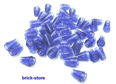 1x1 runde konische/kegel  Steine 20 Stück LEGO®  blaue transperant 