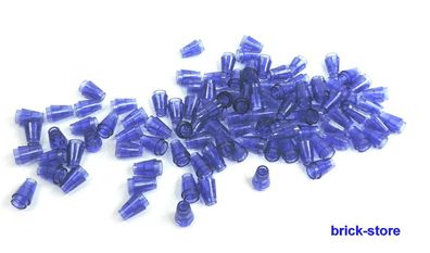 LEGO® lila transperant / 1x1 runde konische/ kegel Steine / 100 Stück
