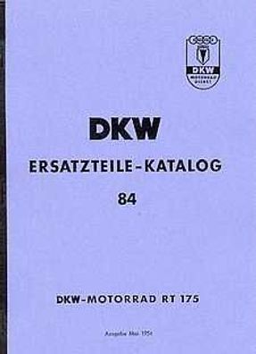 Ersatzteilekatalog 84 - DKW Motorrad RT 175, Zweirad, Oldtimer