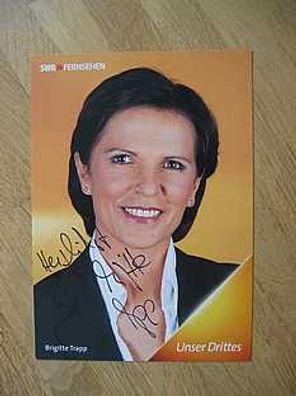 SWR Fernsehmoderatorin Brigitte Trapp hands. Autogramm!