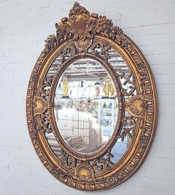 VINTAGE DESIGN METALL SPIEGEL ca.204x130cm EISEN STANDSPIEGEL ANTIK-braun MIRROR