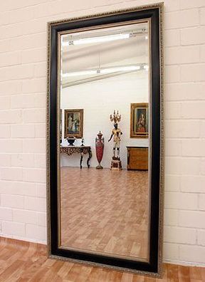 Wandspiegel SILBER Schwarz ca.184x82cm Ankleide Spiegel GROSS XXL-FLURSPIEGEL
