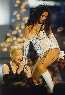 SEXY Original Autogramm Christina Aguilera The Kiss mit Madonna (COA)