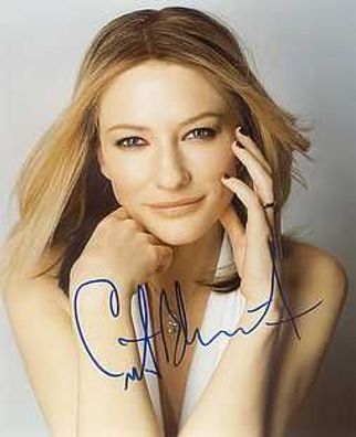 Original Autogramm CATE Blanchett auf Großfoto (COA)