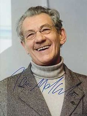 Original Autogramm IAN Mckellen auf Großfoto (COA)