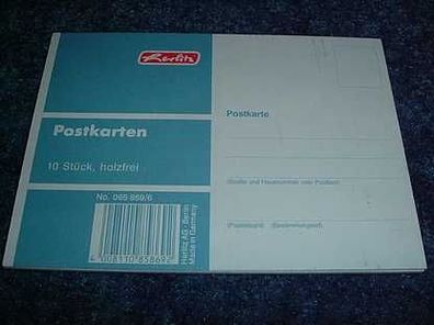 Postkarte von Herlitz-9 Stück, holzfrei