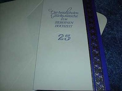 Glückwunschkarte zur Silberhochzeit-DDR