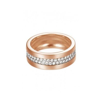 Esprit Damen Ring Silber Rosé Zirkonia Pure Pave ESRG92214C1