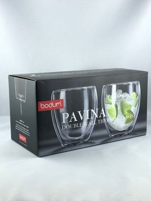 Bodum PAVINA Glas doppelwandig 0.25L - 2er Set 4558-10 Neu