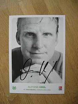 VfL Wolfsburg Saison 02/03 Alfons Higl Autogramm