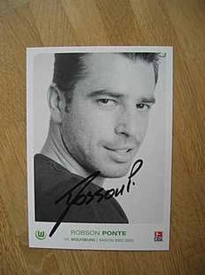 VfL Wolfsburg Saison 02/03 Robson Ponte Autogramm