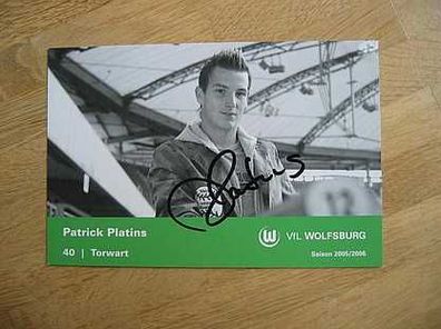 VfL Wolfsburg Saison 05/06 Patrick Platins Autogramm