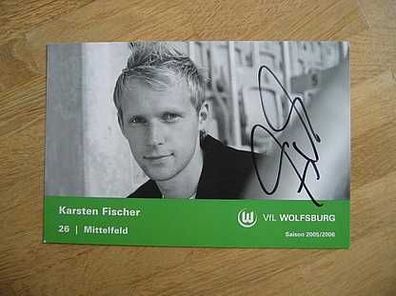 VfL Wolfsburg Saison 05/06 Karsten Fischer Autogramm