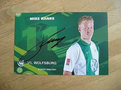 VfL Wolfsburg Saison 06/07 Mike Hanke Autogramm