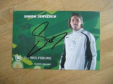 VfL Wolfsburg Saison 06/07 Simon Jentzsch Autogramm