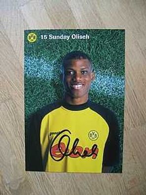 Borussia Dortmund Saison 01/02 Sunday Oliseh Autogramm