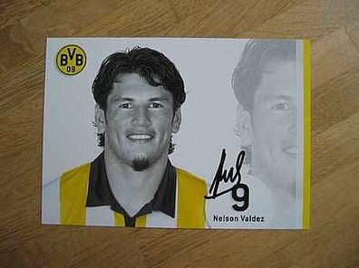 Borussia Dortmund Saison 06/07 Nelson Valdez Autogramm