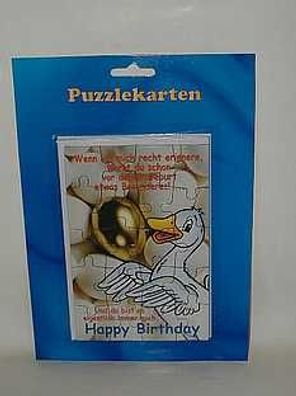 Geburtstags Karte, Puzzlekarte, Glückwunsch, EI, Glückwunschkarte zum Geburtstag