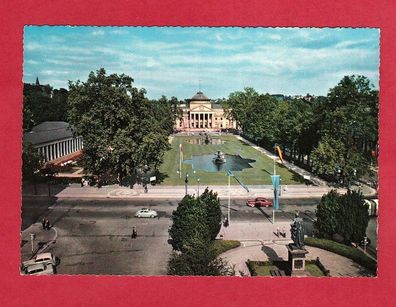 Orig. Ak Wiesbaden Kaiser Friedrichplatz mit Kurhaus