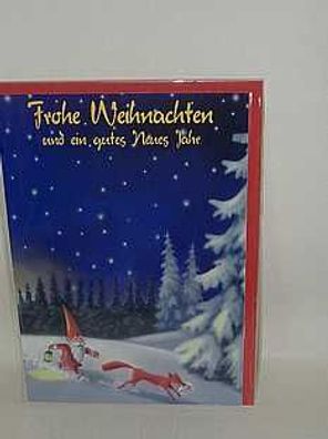 Weihnachten Weihnachtskarte Kartoon Motiv Wichtel Grusskarte zu Neujahr