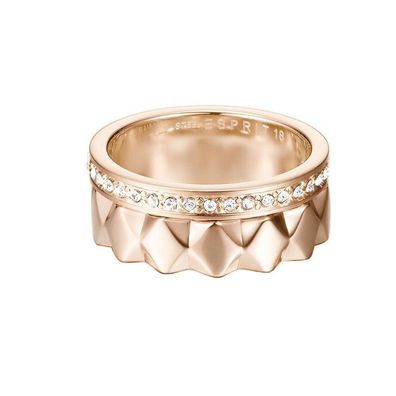Esprit Damen Ring Edelstahl Rosé JW52891 Zirkonia Ring-Set ESSE11041C1