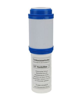 Kombifilter Wasserfilter Sediment / Aktivkohle 10" zur Wasserfilterung Vorfilter