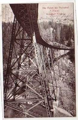 38768 Ak Fahrt ins Stubaital Kreither Viadukt 1913