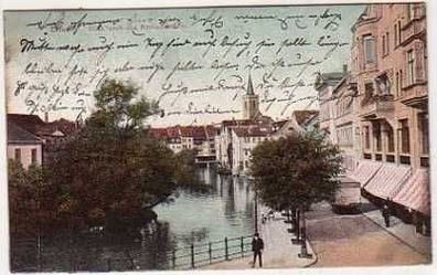 39007 Erfurt Blick nach der Rathausbrücke 1909