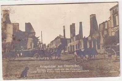 38248 Feldpost Ak Domnau Ostpreussen Verwüstungen 1914