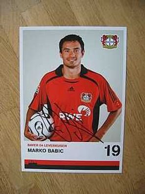 Bayer Leverkusen Saison 06/07 Marko Babic Autogramm