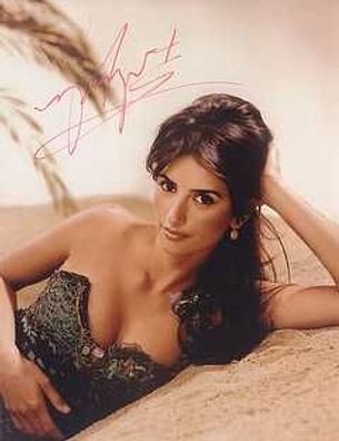 SEXY Original Autogramm Penelope CRUZ auf HGF