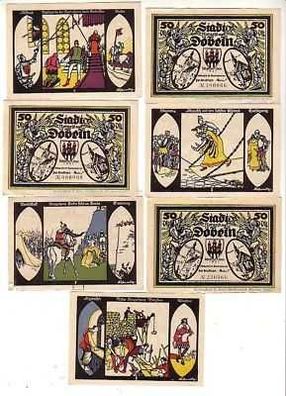 7 Banknoten Notgeld Stadt Döbeln 1921