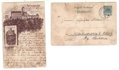 40404 Ganzsachen Ak Wartburg Eisenach 1892