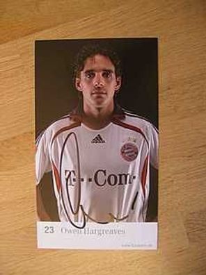 FC Bayern München Saison 06/07 Owen Hargreaves Autogram