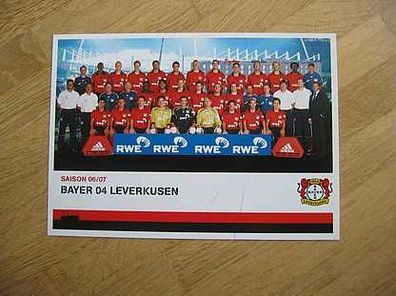 Rare Mannschaftskarte Bayer 04 Leverkusen Saison 06/07