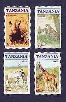 Motiv - Afrikanische Tiere ( Giraffe, Nashorn, Oryx, Ge